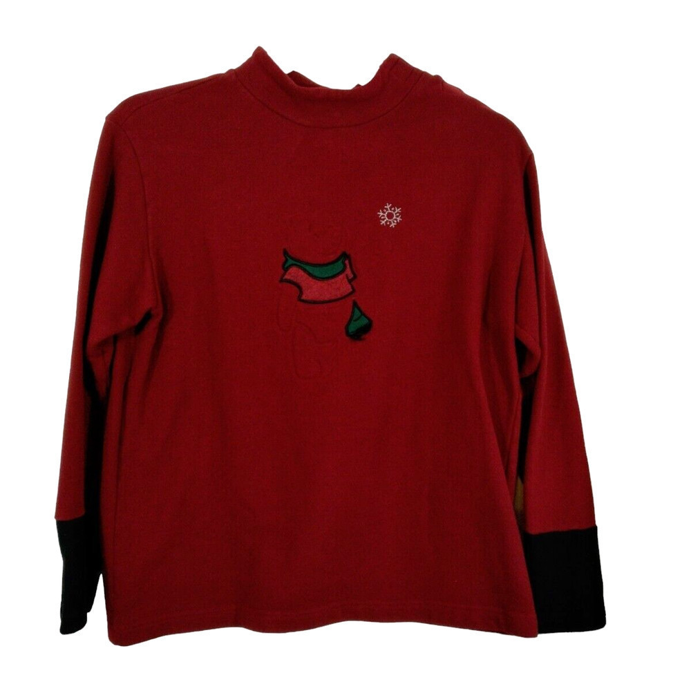 Walt Disney World Winnie The Pooh Fleece Christmas Womens Holiday Top